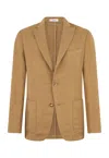 Boglioli Comfort Microstructure K-jacket In Camel