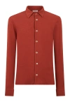 Boglioli Garment-dyed Linen Shirt In Rust