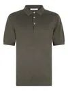 Boglioli Sweaterlight Green Honeycomb Cotton Short-sleeved Polo Shirt. In Brown