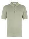 Boglioli Honeycomb Cotton Short-sleeve Polo In Green