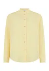Boglioli Cotton Popeline Guru Shirt In Pastel Yellow