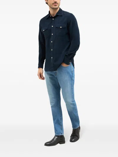 Boglioli Cotton Shirt In Blue