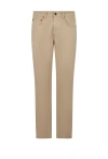 Boglioli Cotton Silk 5 Pocket Trousers In Beige