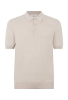 Boglioli Cotton Silk Short Sleeve Polo In Beige