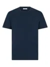 Boglioli Garment Dyed Cotton T-shirt In 蓝色