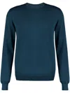 Boglioli Crew-neck Cotton Sweatshirt In Blue