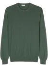 Boglioli Crew-neck Cotton Jumper In Green
