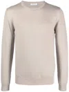 Boglioli Crew-neck Virgin Wool Jumper In Neutrals