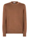 Boglioli Pure Cashmere Crewneck Sweater In Brown