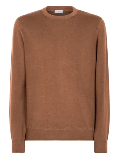 Boglioli Pure Cashmere Crewneck Sweater In Brown