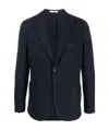 Boglioli Dark Blue Single-breasted Blazer In Black