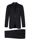 Boglioli Dark Blue Virgin Wool K-jacket Suit In Blue