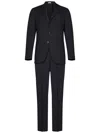Boglioli Man Suit Steel Grey Size 40 Virgin Wool, Elastane In Black