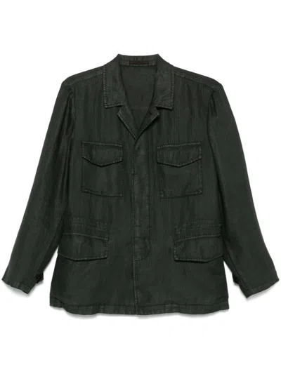 Boglioli Dark Green Linen Jacket