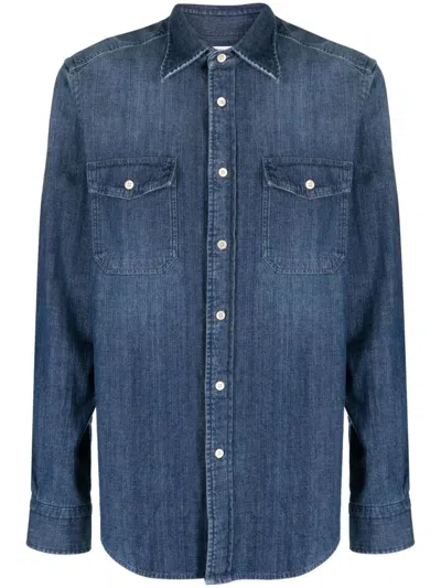 BOGLIOLI BOGLIOLI DENIM BUTTON-DOWN SHIRT