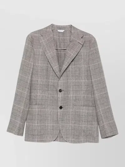 BOGLIOLI DOUBLE BREAST JACKET CHECK PATTERN
