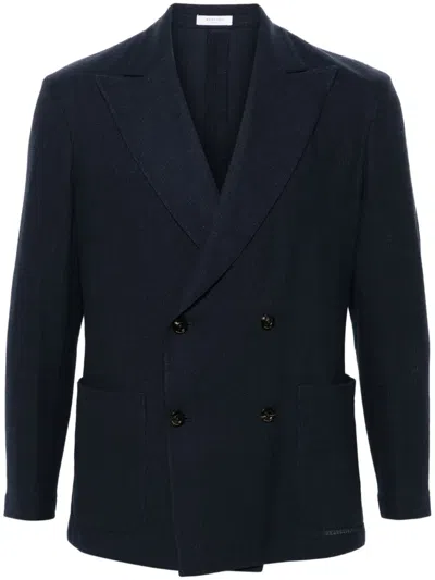 Boglioli Double-breasted Blazer In Blue