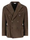 Boglioli Double-breasted Blazer In Brown