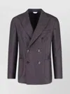 Boglioli Double-breasted Blazer Flap Pockets In Gray