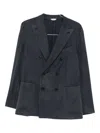 Boglioli Tailored Blazer With Peak Lapels And Pockets In Gray