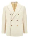 Boglioli Double-breasted Blazer In Neutrals