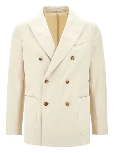 Boglioli Double-breasted Blazer In Neutrals
