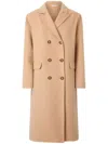 Boglioli Double-breasted Coat In Brown