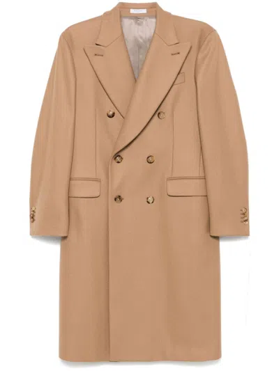 Boglioli Double-breasted Coat In Braun