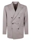 Boglioli Double-breasted Jacket In Gray