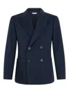 Boglioli Double-breasted Patch-pocket Blazer In Blue