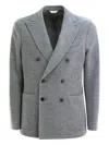 Boglioli Double-breasted Patch-pocket Blazer In Gray