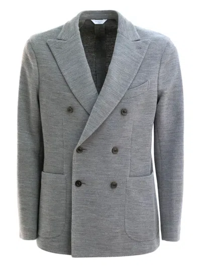 Boglioli Double-breasted Patch-pocket Blazer In Gray