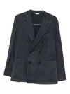 Boglioli Tailored Blazer With Peak Lapels And Pockets In Blue