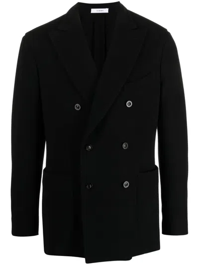 Boglioli Double-breasted Peak-lapels Blazer In Black