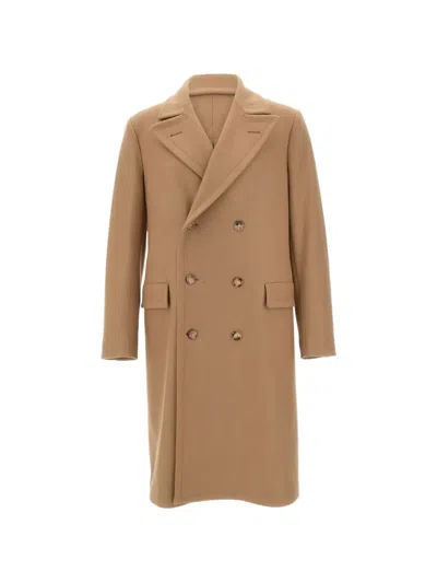 Boglioli Double-breasted Peak-lapels Coat In Brown
