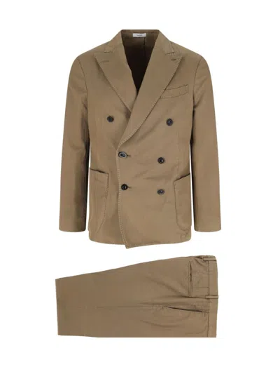 BOGLIOLI DOUBLE-BREASTED SUIT - BEIGE