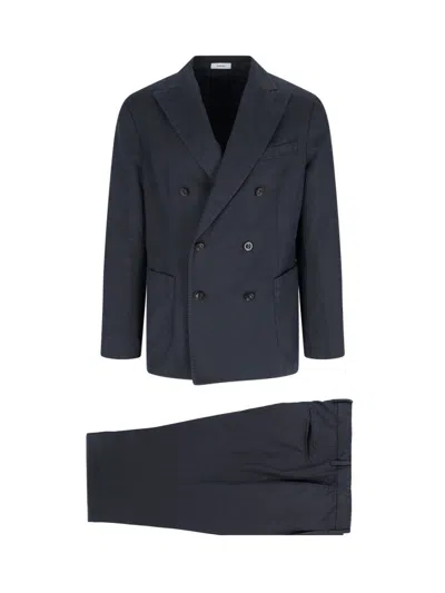BOGLIOLI DOUBLE-BREASTED SUIT - NAVY