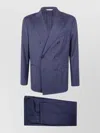 Boglioli Double Breasted Suit Peak Lapels Buttoned Cuffs In Purple