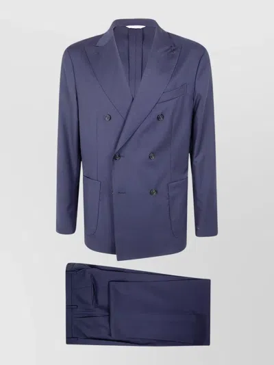 BOGLIOLI DOUBLE BREASTED SUIT PEAK LAPELS BUTTONED CUFFS