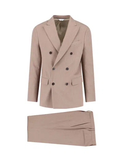 BOGLIOLI DOUBLE-BREASTED VIRGIN WOOL BLEND SUIT