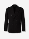 Boglioli Double-breasted Wool Blazer In Black