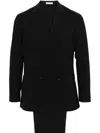Boglioli Double-breasted Wool Suit In Black