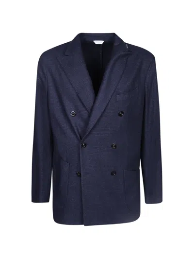 Boglioli Double-breasted Blazer In Blue