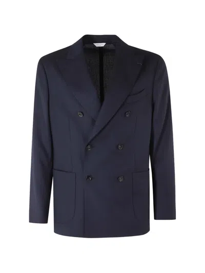 Boglioli Double-breasted Blazer In Blue