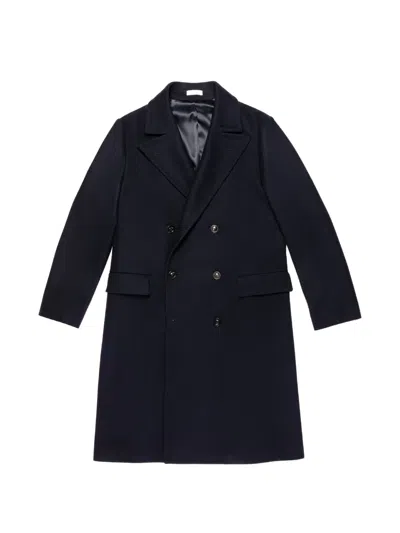 Boglioli Double-breasted Buttoned Coat In Blue