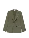 Boglioli Double-breasted Jacket In Green