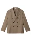 Boglioli Tailored Double-breasted Wide Lapel Blazer In Brown