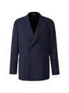 Boglioli Double-breasted Peak-lapel Blazer In Blue