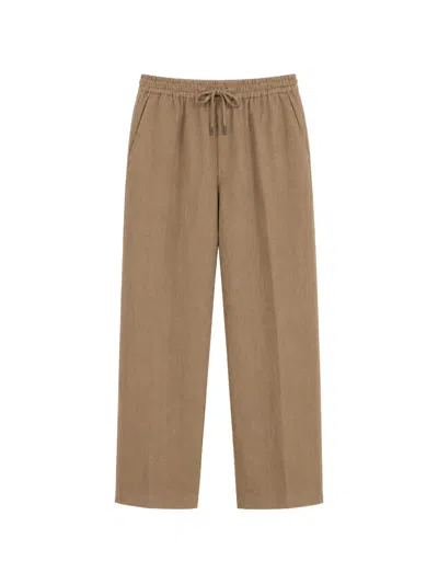 Boglioli Drawstring Elasticated Trousers In Brown