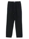 Boglioli Drawstring Trousers Featuring Practical Back Pockets In Blue